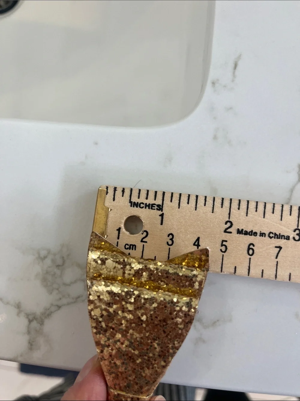 Gold Glitter Bow Hair Clip